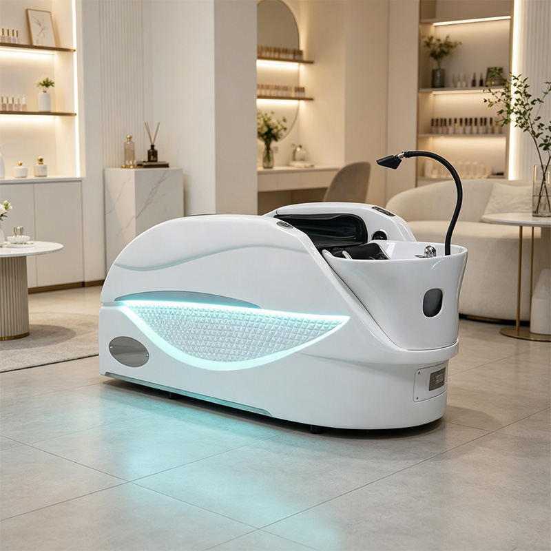Luxury Enclosed Shampoo Bed, LED & Massage _ X1020-2