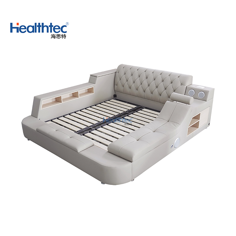 Multifunctional Upholstered Bed, Massage & Storage _ R1320-5