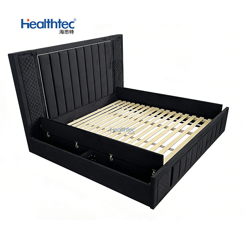 Smart Luxury Bed, LED Lighting & Hydraulic Storage _ R1860-4