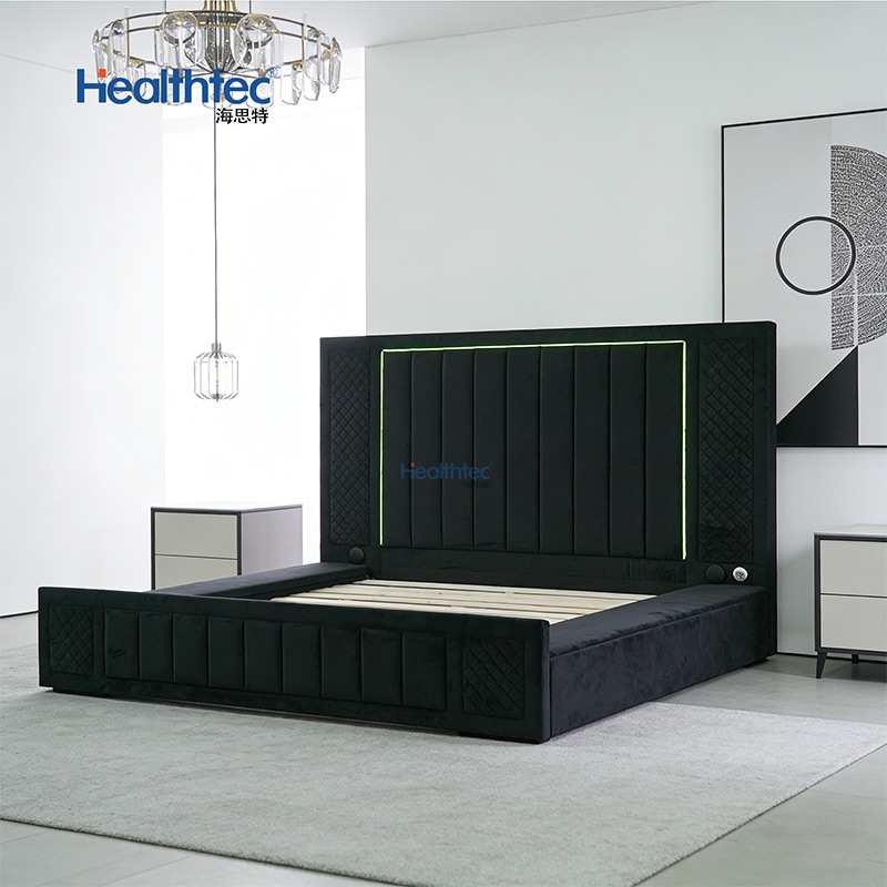 Smart Luxury Bed, LED Lighting & Hydraulic Storage _ R1860-5