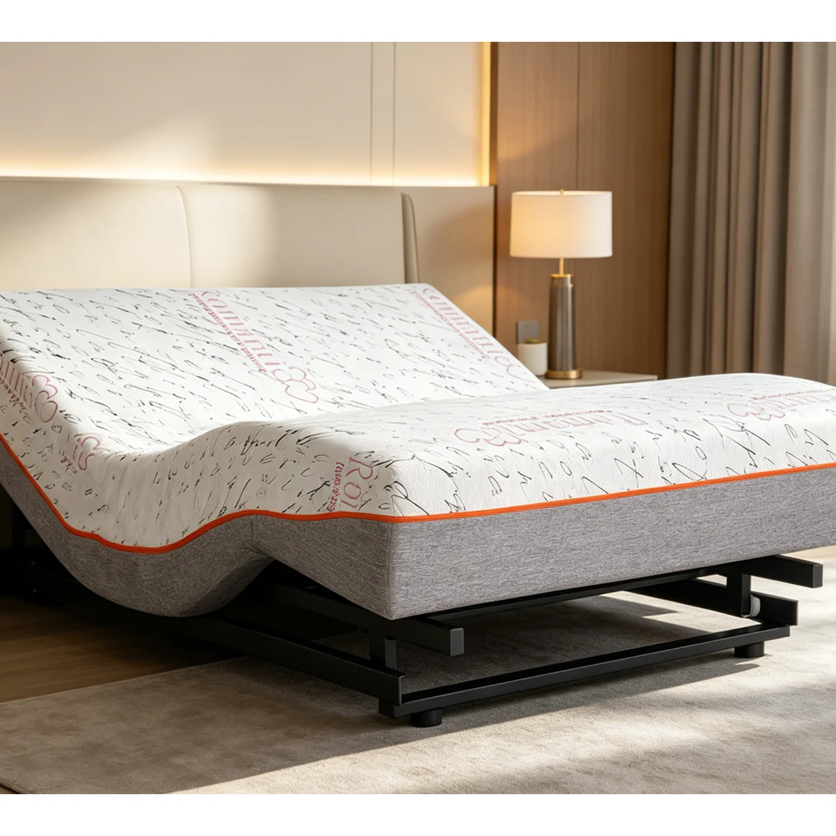 healthtec d0030 adjustable bed white background 05